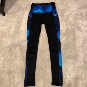 Athleta Fleece Lined Reflective Leggings